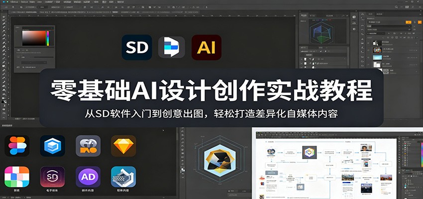 零基础AI设计创作实战教程：从SD软件入门到创意出图，轻松打造差异化自媒体内容-初遇
