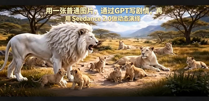 用一张普通图片，通过GPT写剧情，再用Seedance 2.0做动态演绎，居然能生成迪士尼风格搞笑动画-初遇