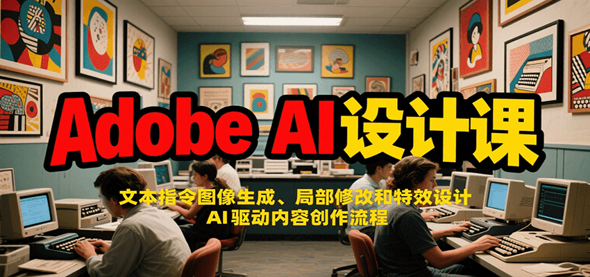 Adobe AI设计课:文本指令图像生成、局部修改和特效设计,AI驱动内容创作流程-初遇