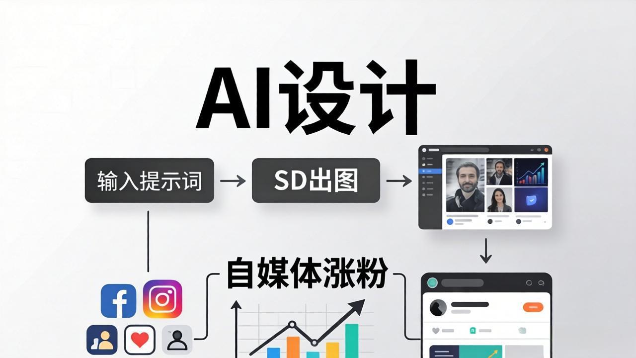 人人都是AI设计师：SD出图+自媒体涨粉一站教学，告别图文素材焦虑，AI设计让你轻松避开内卷-初遇