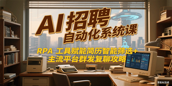 AI招聘自动化系统课，RPA工具赋能简历智能筛选+主流平台群发复聊全攻略-初遇