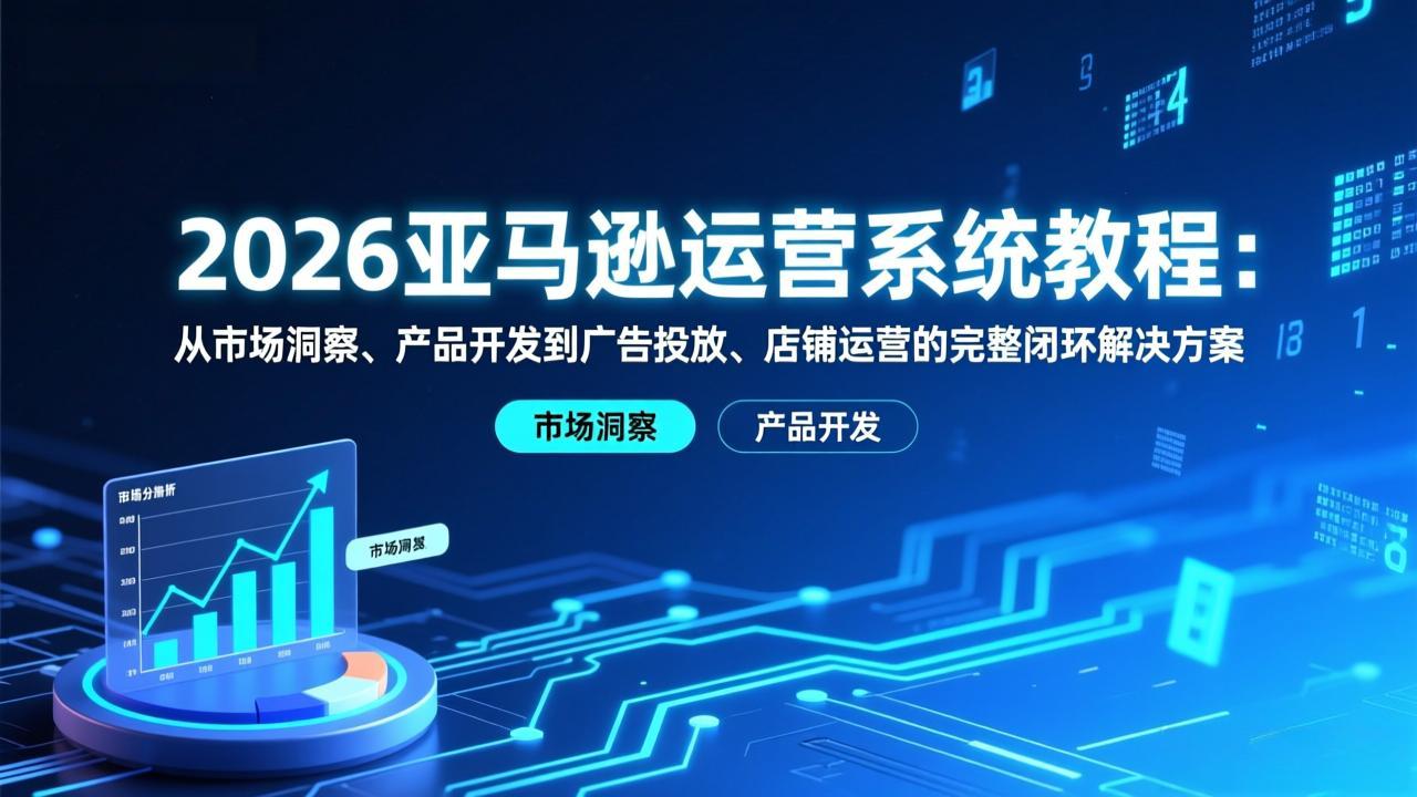 2026亚马逊运营系统教程：从市场洞察、产品开发到广告投放、店铺运营的完整闭环解决方案-初遇