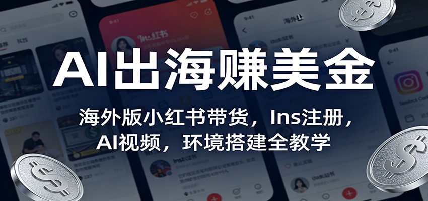 AI出海赚美金：海外版小红书带货，Ins注册，AI视频，环境搭建全教学-初遇