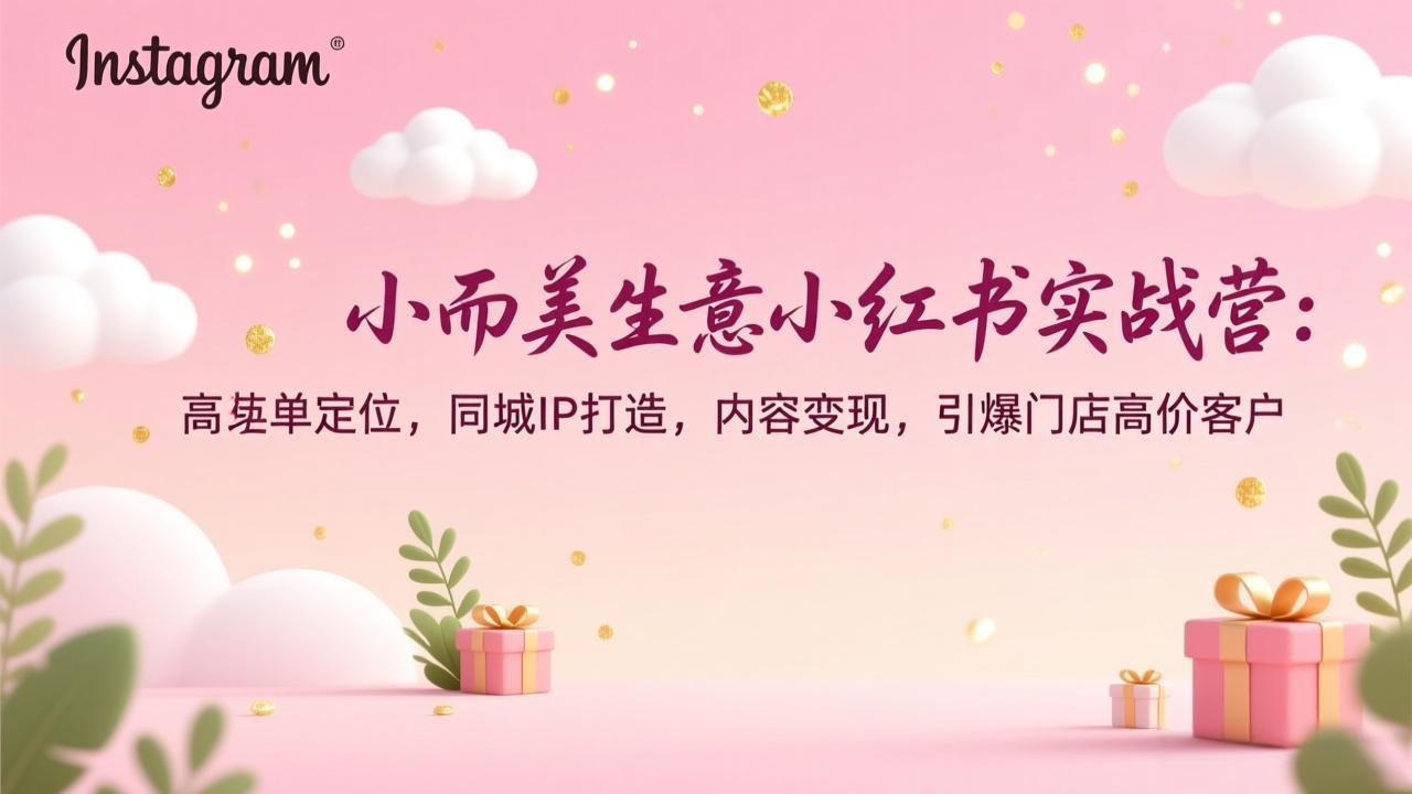 小而美生意小红书实战营：高客单定位，同城IP打造，内容变现，引爆门店高价客户-初遇