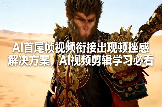 AI首尾帧视频衔接出现顿挫感解决方案，AI视频剪辑学习必看-初遇