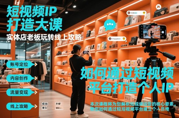 短视频ip打造大课，实体店老板玩转线上攻略-初遇