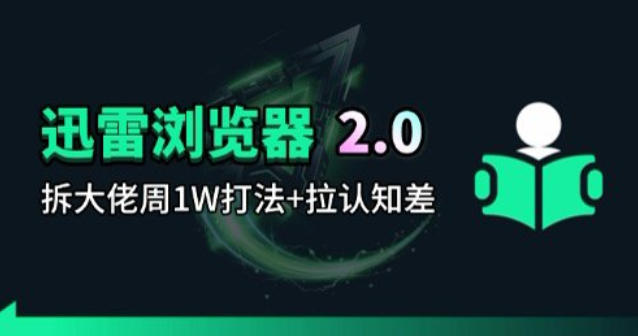 迅雷浏览器项目2.0_拆个大佬周1W的打法-初遇
