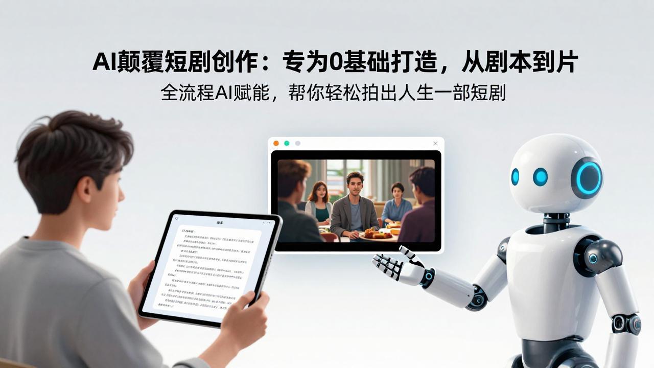 AI颠覆短剧创作：专为0基础打造，从剧本到成片全流程AI赋能，帮你轻松拍出人生第一部短剧-初遇