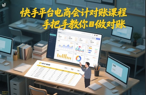 快手平台电商会计对账课程，手把手教你做对账-初遇