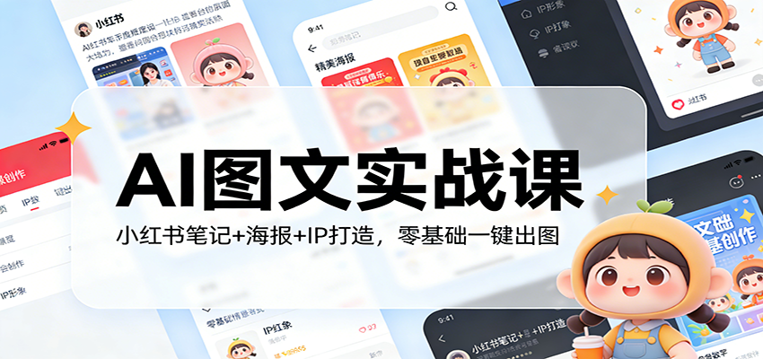 AI图文实战课：小红书笔记+海报+IP打造，零基础一键出图-初遇
