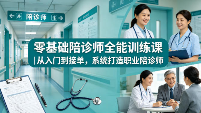 零基础陪诊师全能训练课｜从入门到接单，系统打造职业陪诊师-初遇