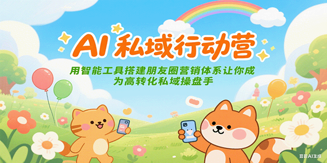 AI私域行动营:用智能工具搭建朋友圈营销体系让你成为高转化私域操盘手-初遇