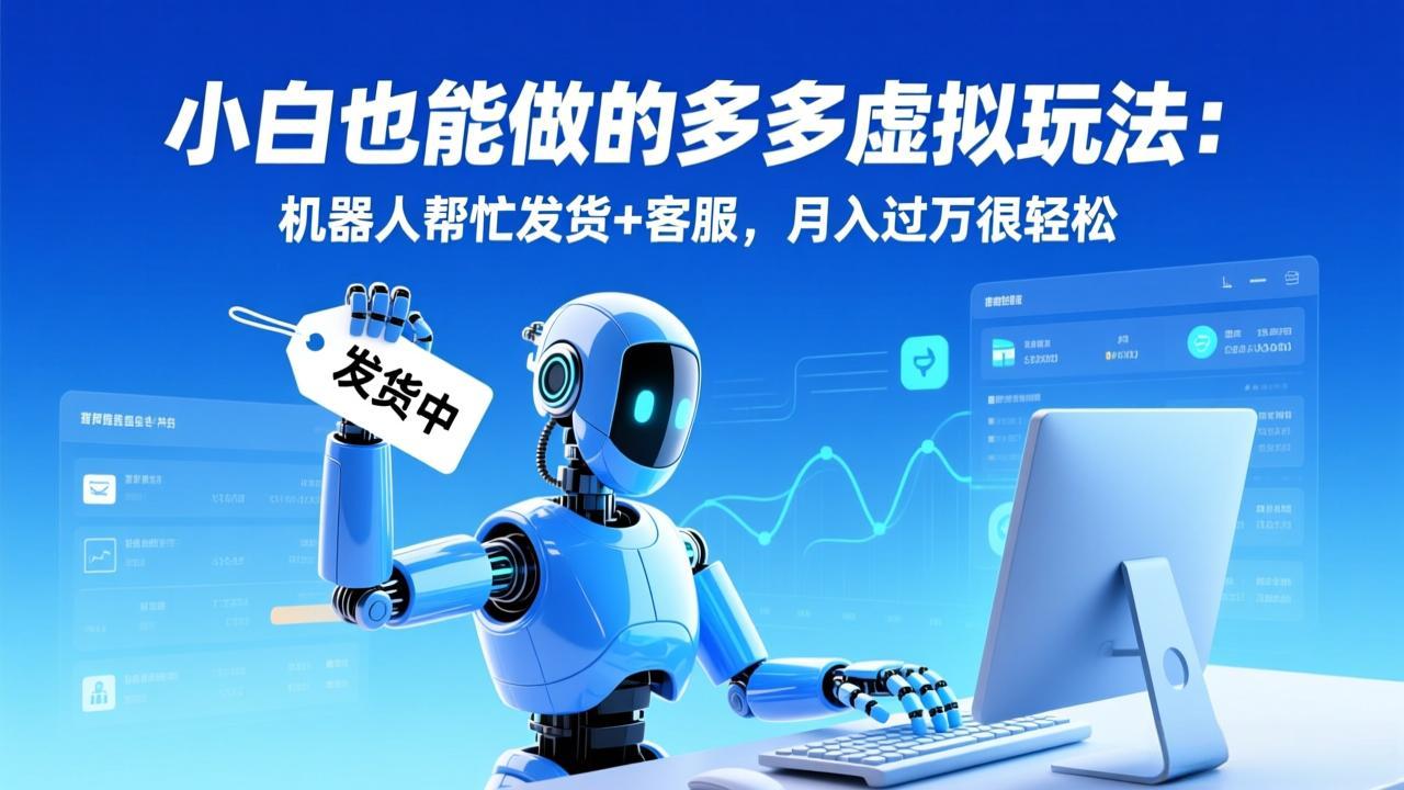 小白也能做的多多虚拟玩法：机器人帮忙发货+客服，月入过万很轻松-初遇