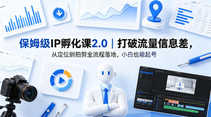 保姆级IP孵化课2.0｜打破流量信息差，从定位到拍剪全流程落地，小白也能起号-初遇