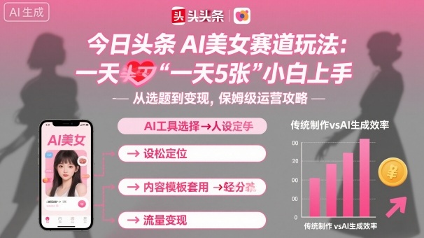 今日头条AI美女赛道玩法,一天轻松5张,小白轻松上手-初遇