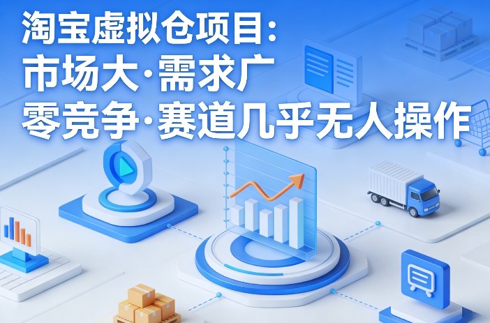 淘宝虚拟仓项目，市场大，需求广，零竞争，赛道几乎没人操作(更新0410)-初遇