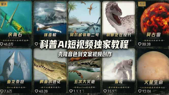 科普造物主AI短视频独家教程:从软件安装、壳隆音色到文案视频创作,零基础快速做爆款-初遇