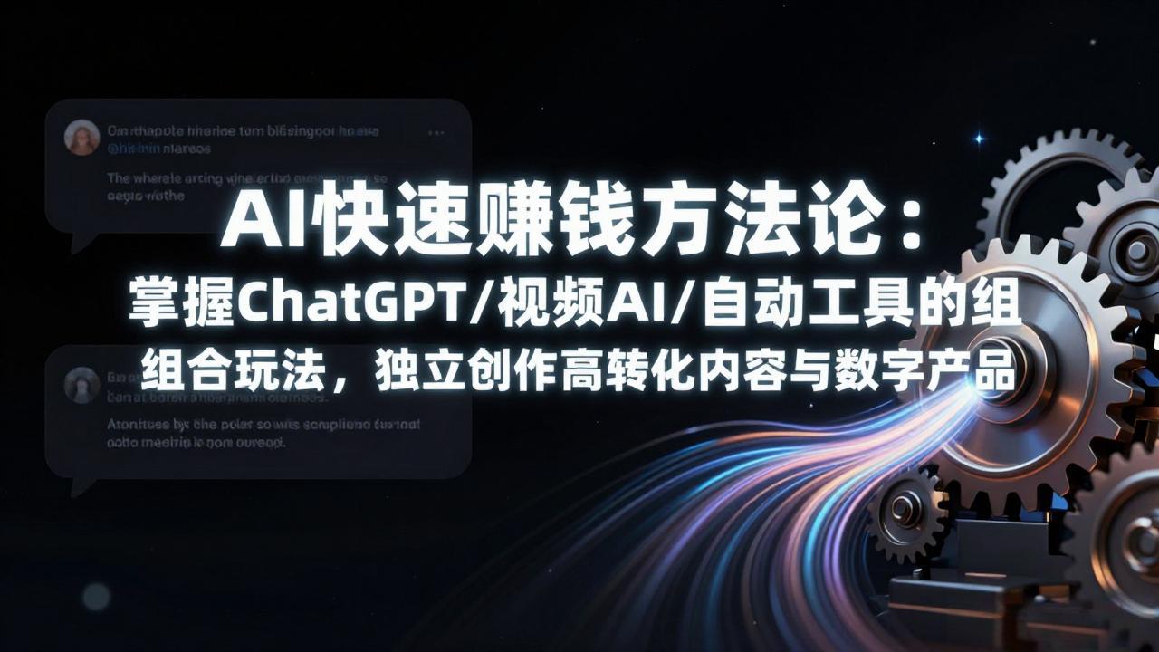 AI快速赚钱方法论：掌握ChatGPT/视频AI/自动化工具的组合玩法，独立创作高转化内容与数字产品-初遇