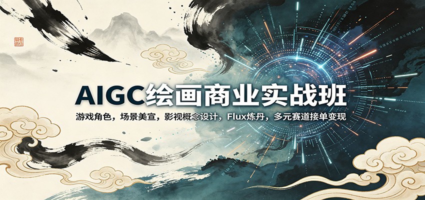 AIGC绘画商业实战班：游戏角色，场景美宣，影视概念设计，Flux炼丹，多元赛道接单变现-初遇