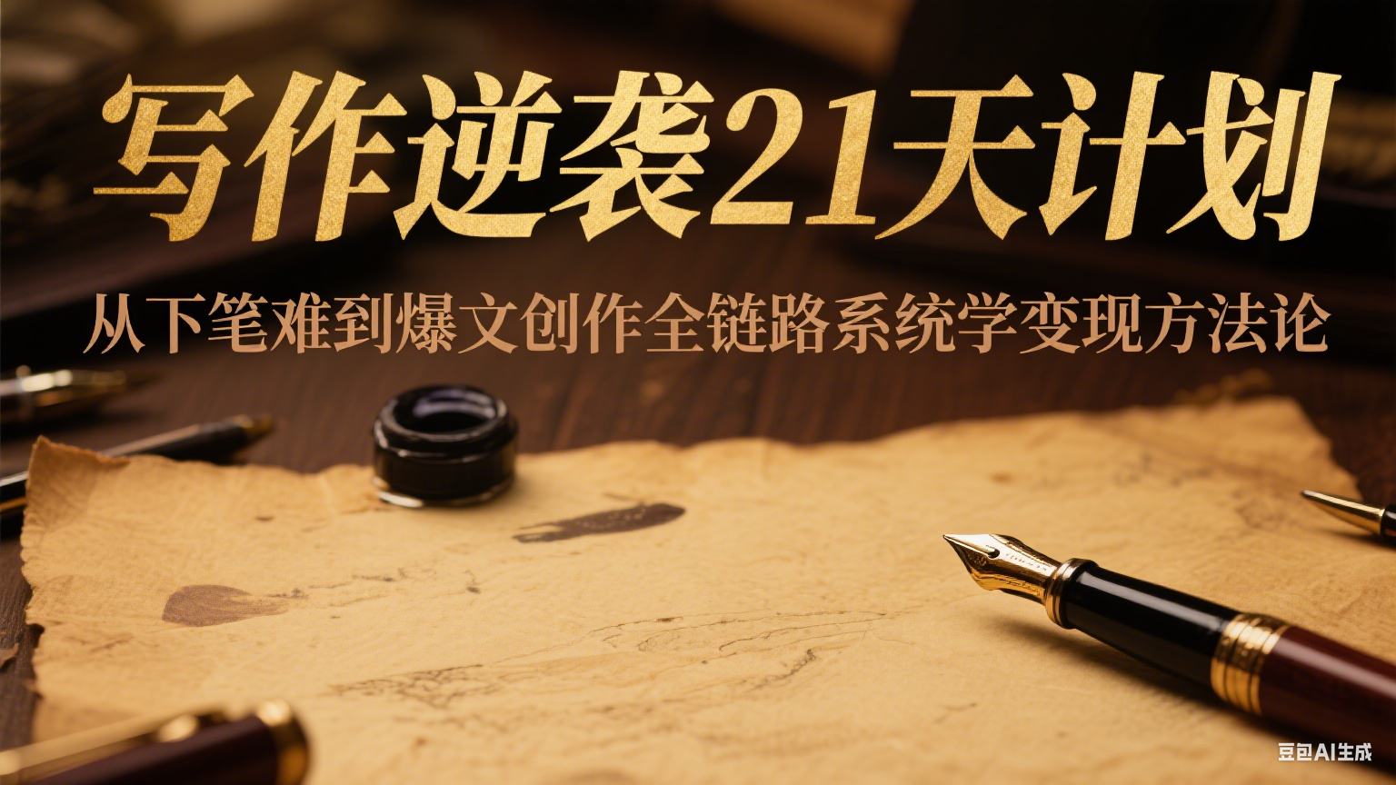 写作逆袭21天计划：从下笔难到爆文创作全链路系统学变现方法论-初遇