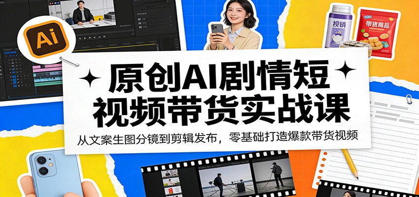 原创AI剧情短视频带货实战课：从文案生图分镜到剪辑发布，零基础打造爆款带货视频-初遇