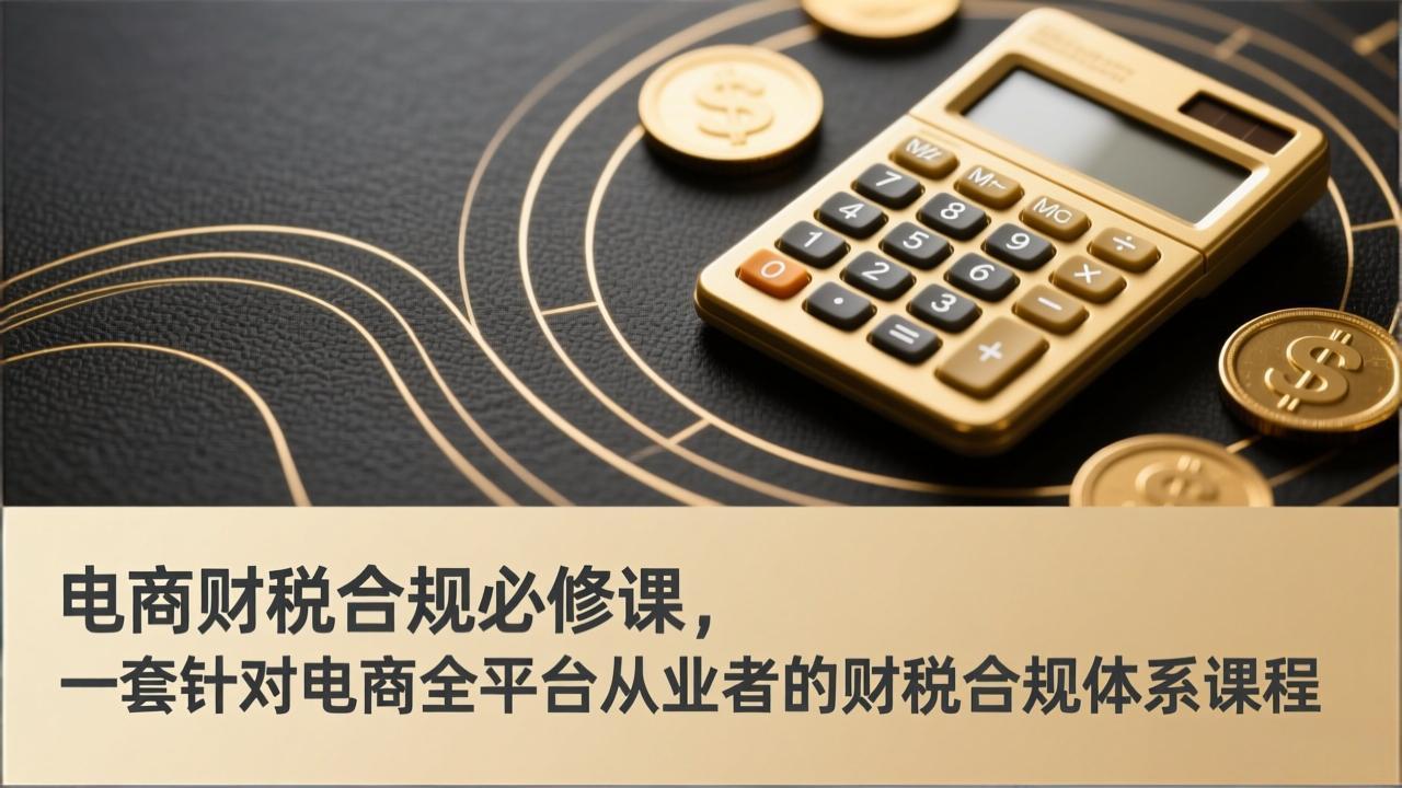 电商财税合规必修课，是一套针对电商全平台从业者的财税合规体系课程-初遇