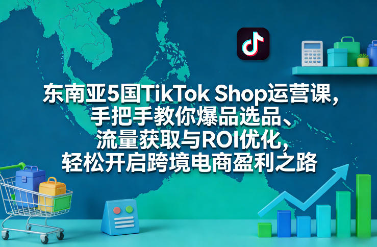 东南亚5国TikTok Shop运营课,手把手教你爆品选品、流量获取与ROI优化,轻松开启跨境电商盈利之路-初遇