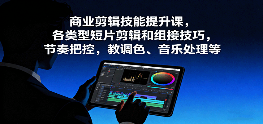 商业剪辑技能提升课,各类型短片剪辑和组接技巧,节奏把控,教调色、音乐处理等-初遇