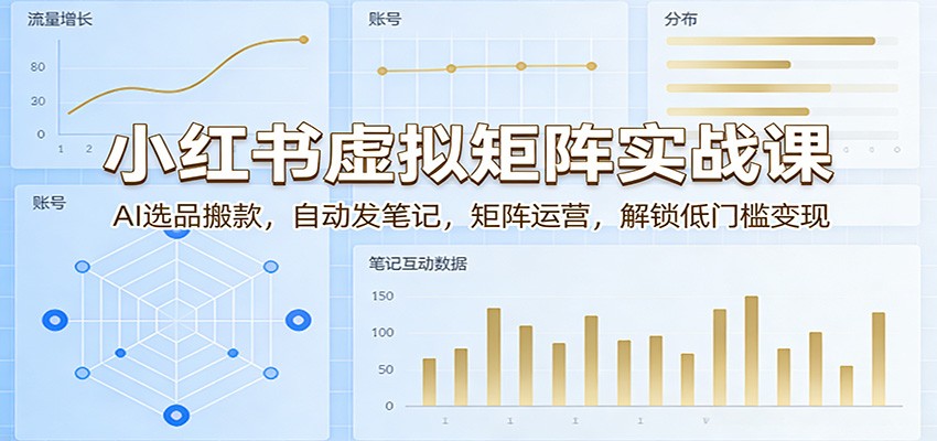 小红书虚拟矩阵实战课：AI选品搬款，自动发笔记，矩阵运营，解锁低门槛变现-初遇