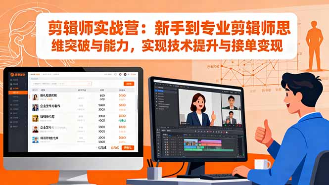 剪辑师实战营:新手到专业剪辑师思维突破与能力,实现技术提升与接单变现-初遇