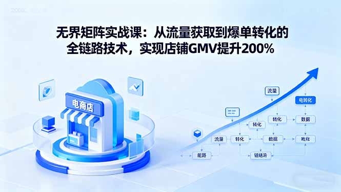 无界矩阵实战课:从流量获取到爆单转化的全链路技术,实现店铺GMV提升200%-初遇