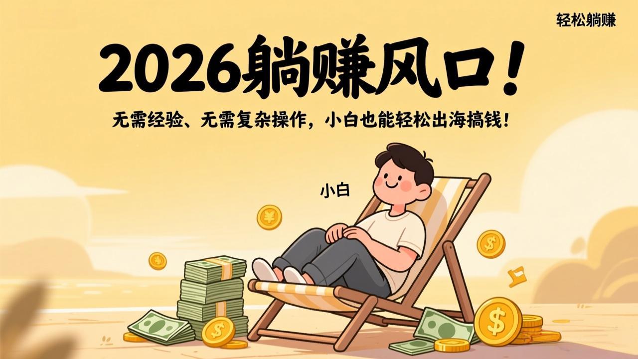 2026躺赚风口！无需经验、无需复杂操作，小白也能轻松出海搞钱！-初遇