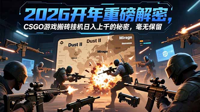 2026开年重磅解密，CSGO游戏搬砖挂机日入上千的秘密，毫无保留-初遇