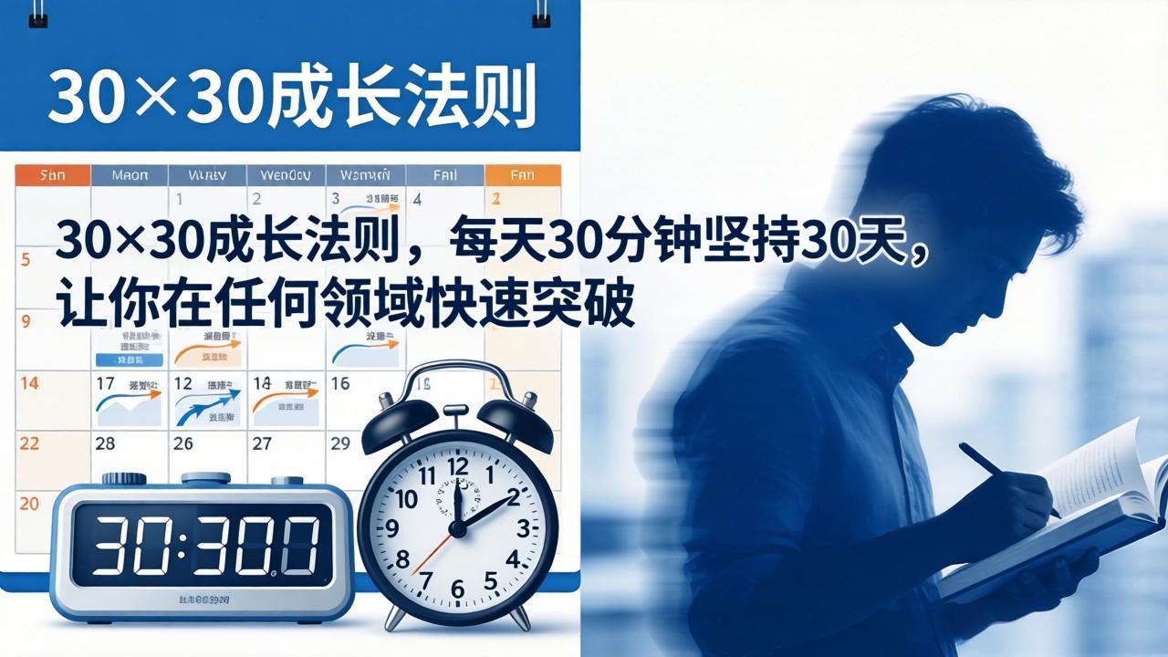 付费文章：30×30成长法则，每天30分钟坚持30天，让你在任何领域快速突破-初遇