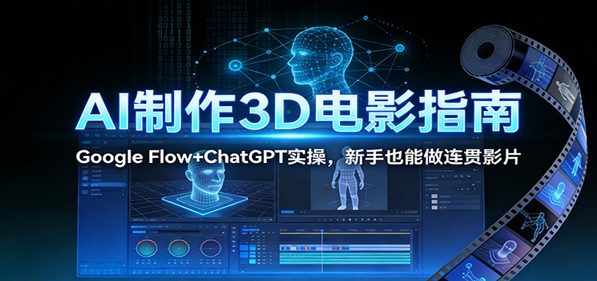 AI制作3D电影指南：Google Flow+ChatGPT实操，新手也能做连贯影片-初遇