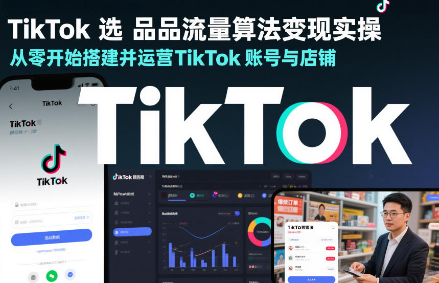 TikTok选品流量算法变现实操，从零开始搭建并运营TikTok账号与店铺-初遇