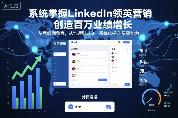 系统掌握LinkedIn领英营销,创造百万业绩增长,从思维到获客,从沟通到成交,系统化提升外贸能力-初遇