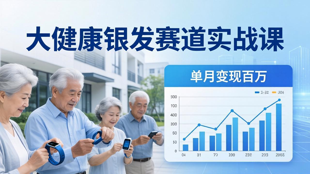 大健康银发赛道实战课：拆解视频号线索型 IP 单月变现百万逻辑，教你精准获客高效变现-初遇