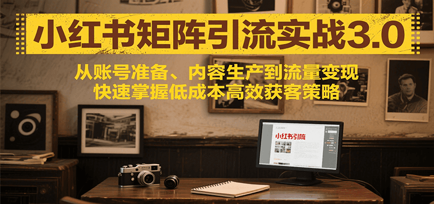 小红书矩阵引流3.0,从账号准备、内容生产到流量变现,快速掌握低成本高效获客策略-初遇
