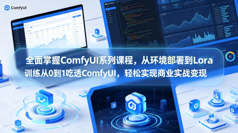 全面掌握ComfyUI系列课程，从环境部署到Lora训练从0到1吃透ComfyUI，轻松实现商业实战变现-初遇