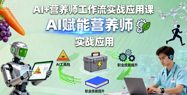 AI+营养师工作流实战应用课，AI赋能营养师-初遇