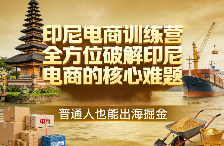 印尼电商训练营,全方位破解印尼电商的核心难题,普通人也能出海掘金-初遇