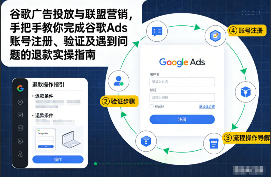 谷歌广告投放与联盟营销，手把手教你完成谷歌Ads账号注册、验证及遇到问题的退款实操指南-初遇