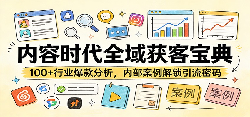 内容时代全域获客宝典：100+行业爆款分析，内部案例解锁引流密码-初遇