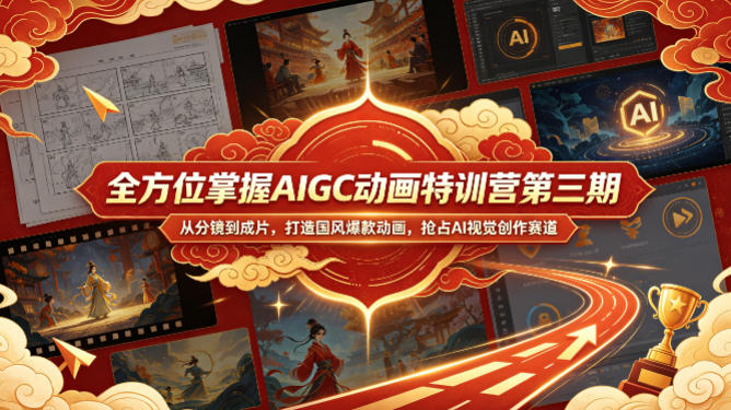 全方位掌握AIGC动画特训营第三期，从分镜到成片，打造国风爆款动画，抢占AI视觉创作赛道红利-初遇