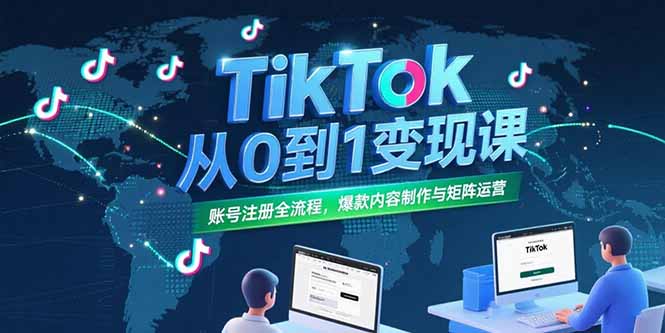 TikTok从0到1变现课,账号注册全流程,爆款内容制作与矩阵运营-初遇