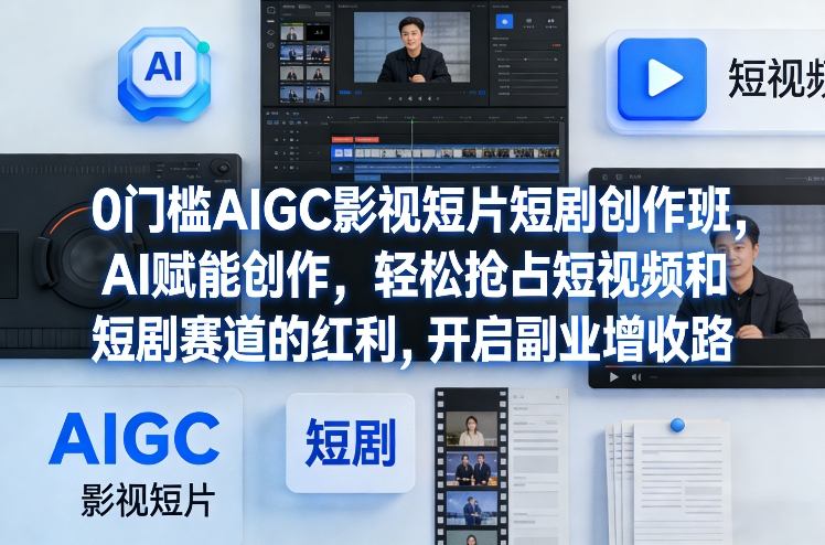 0门槛AIGC影视短片短剧创作班,AI赋能创作,轻松抢占短视频和短剧赛道的红利,开启副业增收路-初遇