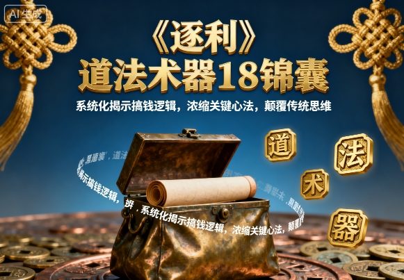《逐利》道法术器18锦囊,系统化揭示搞钱逻辑,浓缩关键心法,颠覆传统思维(更新)-初遇