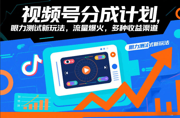 视频号分成计划，眼力测试新玩法，流量爆火，多种收益渠道-初遇