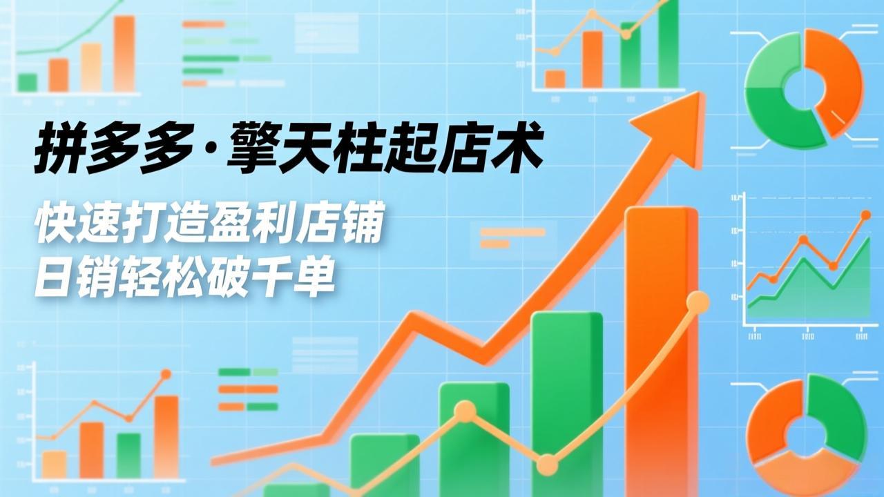 拼多多·擎天柱起店术，爆流布局、利润起飞、不断流，快速打造盈利店铺，日销破千单(更新-初遇